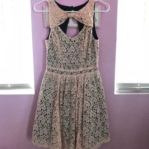 Peach lace dress